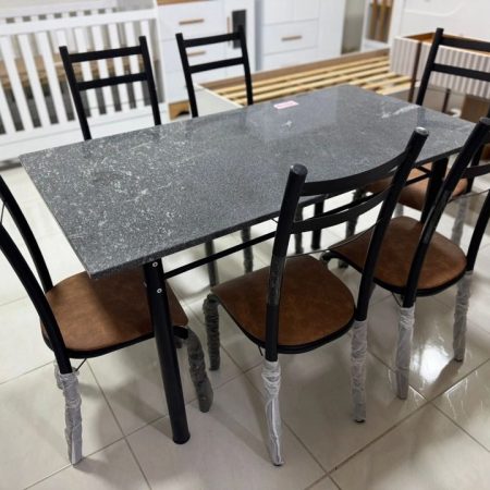 Conj Marselha c 6 Cadeiras Pedra de Granito